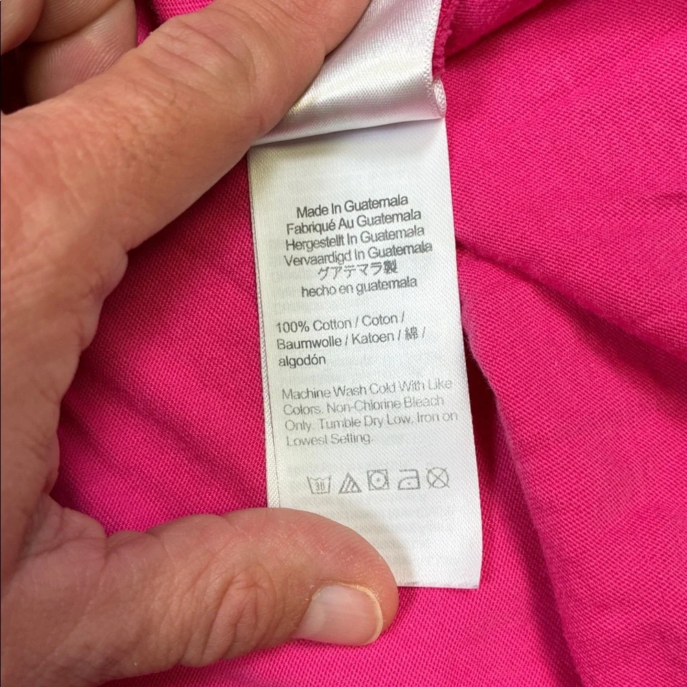 Crewcuts J.Crew Bright Pink Fuchsia Tiered Sleeveless Dress L 10/11 - Picture 6 of 7